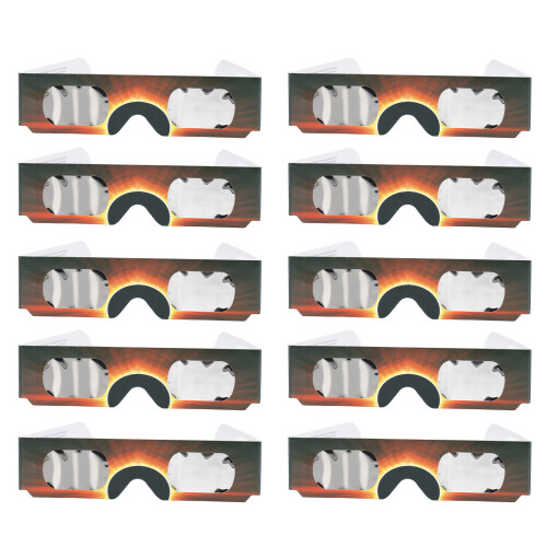 (B) 10Pcs Solar Eclipse Glasses Eye Protection for Kids Adults A 1
