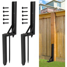 Fence Repair Kit 2-Pack Heavy-Duty Ground Spike Fixer Anchor For Fence Posts Gate Posts Sign Posts Or Mailbox