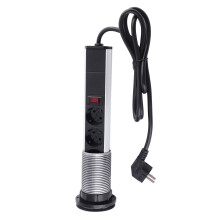 Pop-Up-Steckdose 3-fach USB Aluminium AC250V