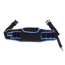 Oxford Waist Tool Bag Blue Multiple Pockets Thick