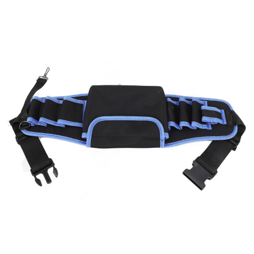 Oxford Waist Tool Bag Blue Multiple Pockets Thick 1