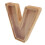 Holz-Sparbüchse V-förmig mit Ausschnitt-Design 2