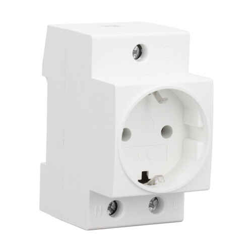 (EU AC250V 10 16A) DIN Rail Socket Protective Contact Outlet 10-16A 250V EU