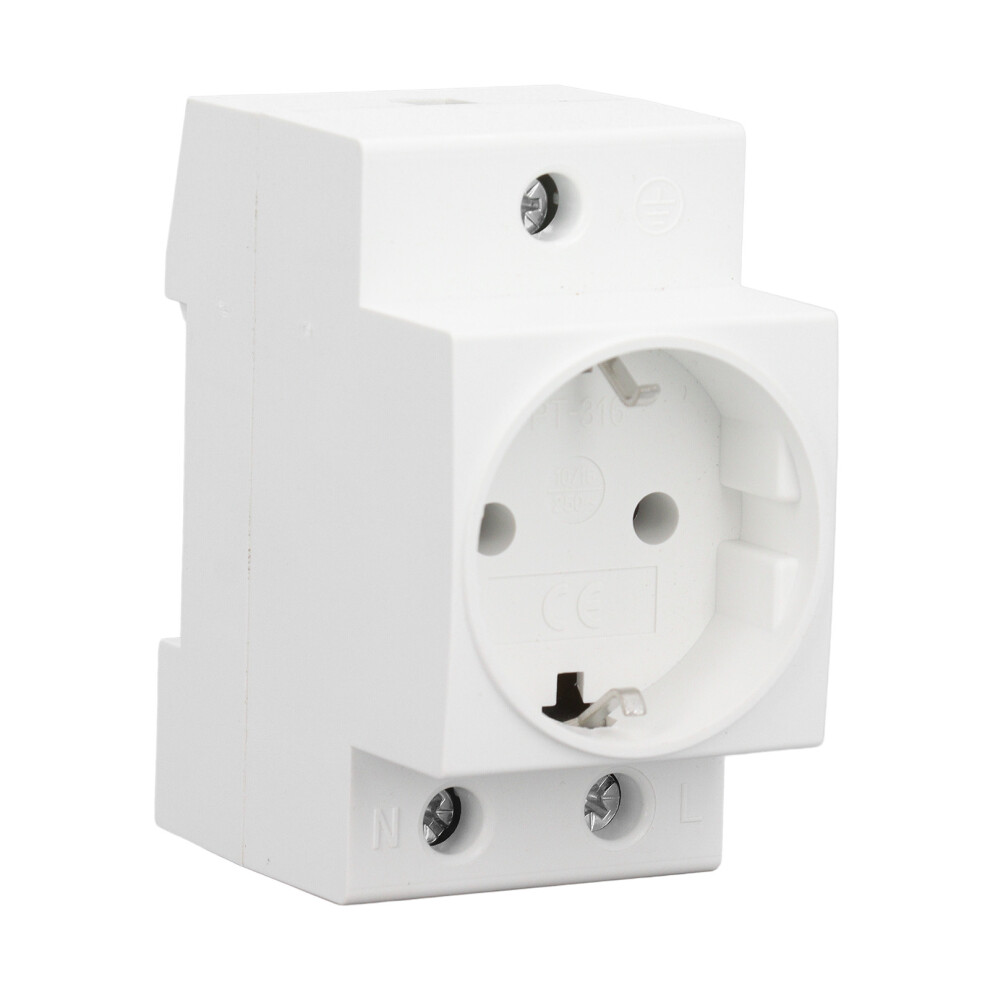 (Eu Ac250v 10 16A) Din Rail Socket Protective Contact Outlet 10-16A 250V Eu 323163293936