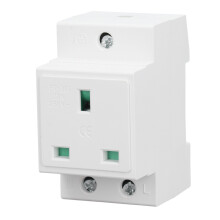 (UK AC250V 13A) DIN Rail Socket Protective Contact Outlet 10-16A 250V EU