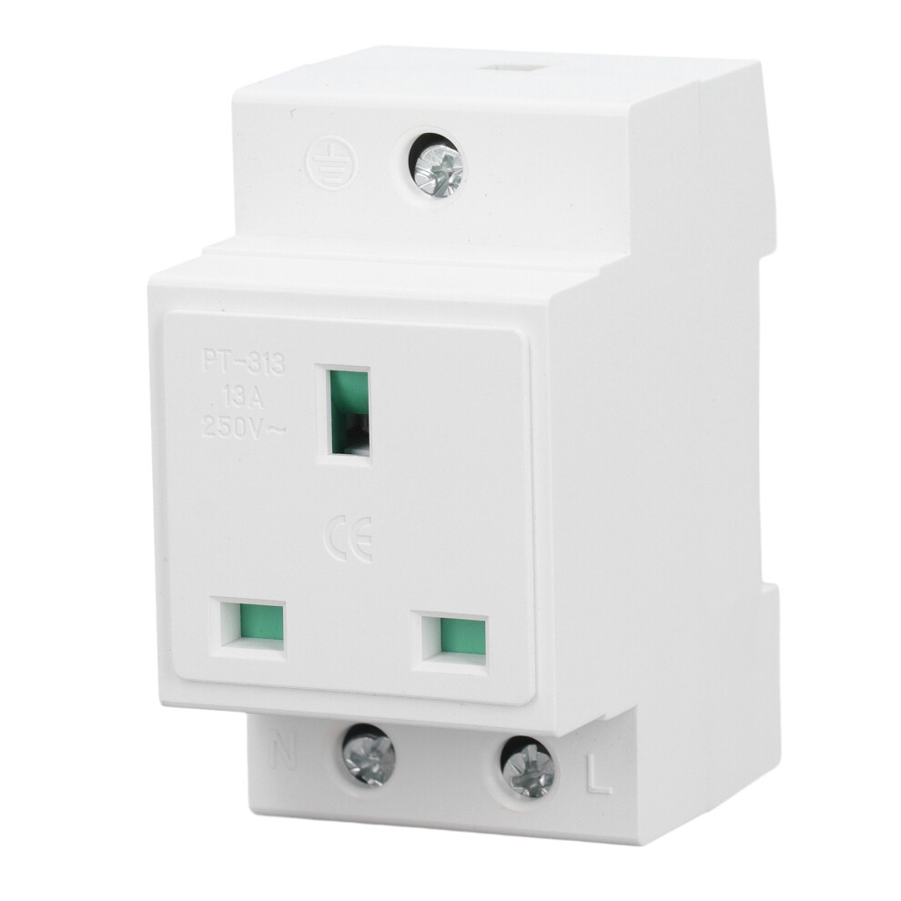 (Uk Ac250v 13A) Din Rail Socket Protective Contact Outlet 10-16A 250V Eu 323163293950