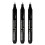 3x Chrom-Lackstifte 0,7+1+3mm Spitze Silber 1