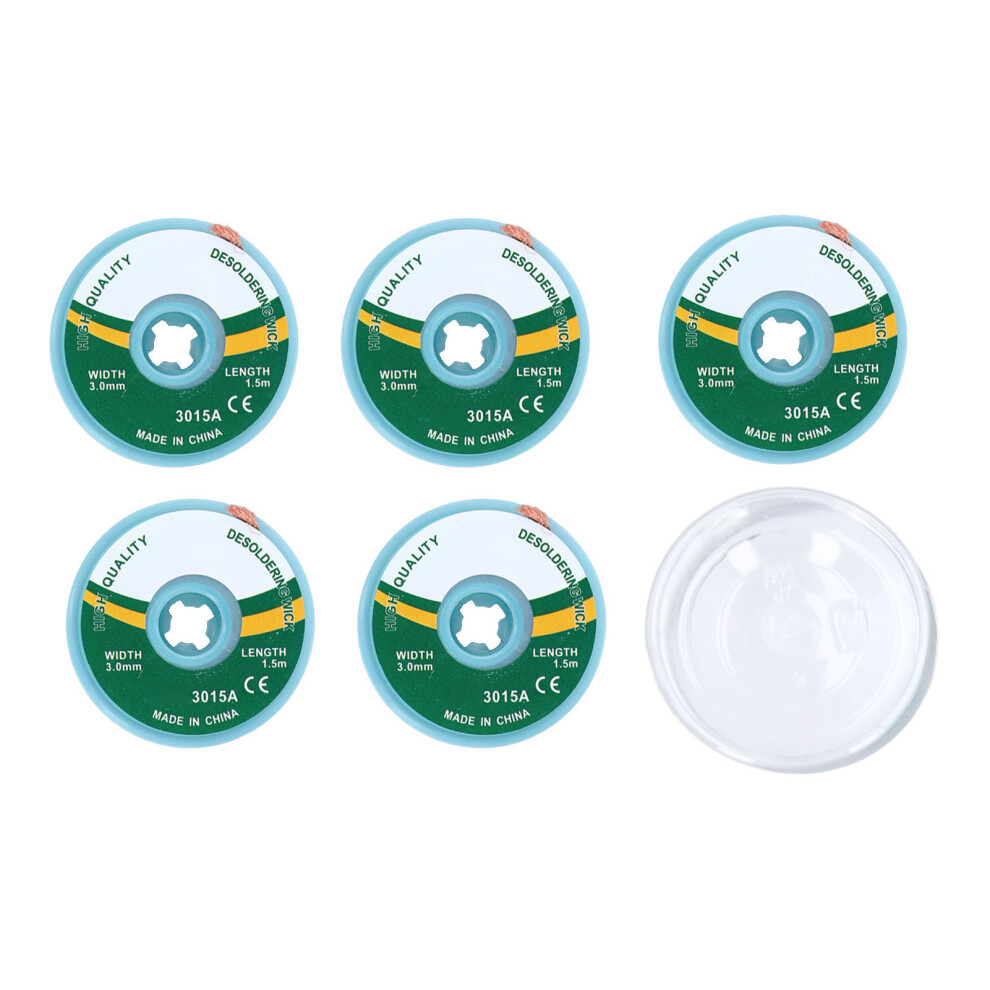 5Pcs Solder Wick 3Mm X 1.5M Low Residue For Pcb 323163294056