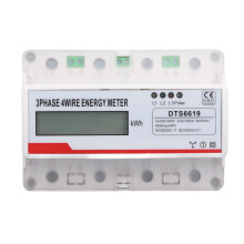 3-Phasen-Energiezähler LCD, 230/400V, 5(100)A, Hutschienenmontage