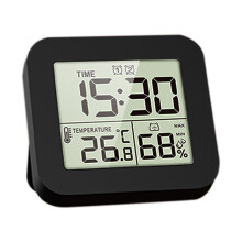 LCD Digital Hygrothermograph Feuchtigkeit Temperatur 2 Alarme