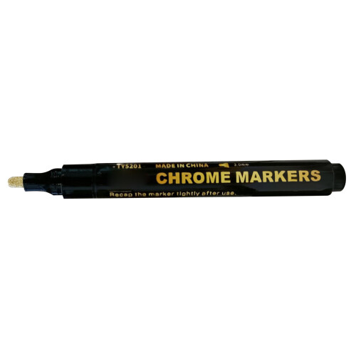 3x Chrom-Lackstifte 0,7+1+3mm Spitze Gold 2