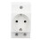 (EU AC250V 10 16A) DIN Rail Socket Protective Contact Outlet 10-16A 250V EU 2