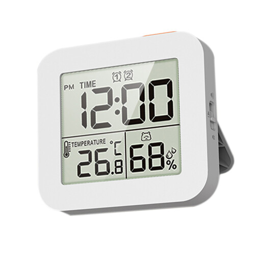 LCD Digital Hygrothermograph Temp Meter Timer 2 Alarme 1