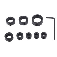 8 Pcs Drill Bit Depth Stop Collar 3-16mm Carbon Steel for Woodworking