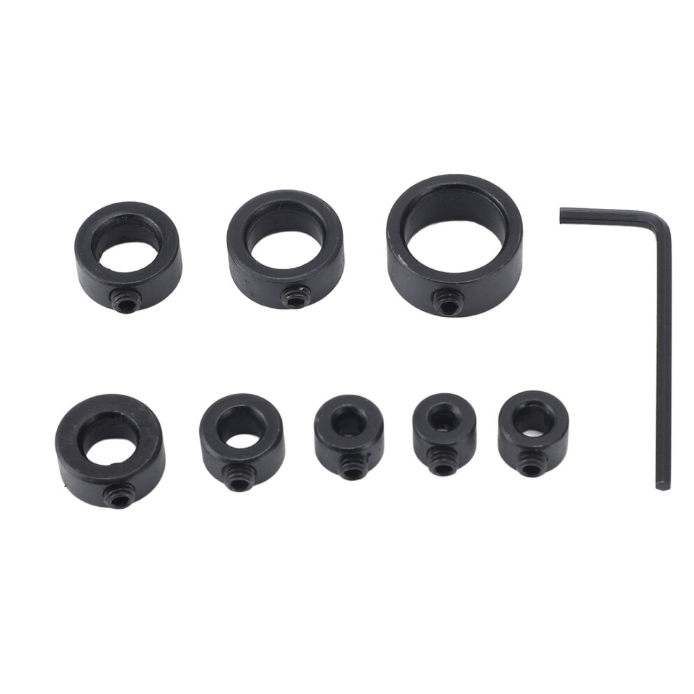 8 Pcs Drill Bit Depth Stop Collar 3-16Mm Carbon Steel For Woodworking 323163295473