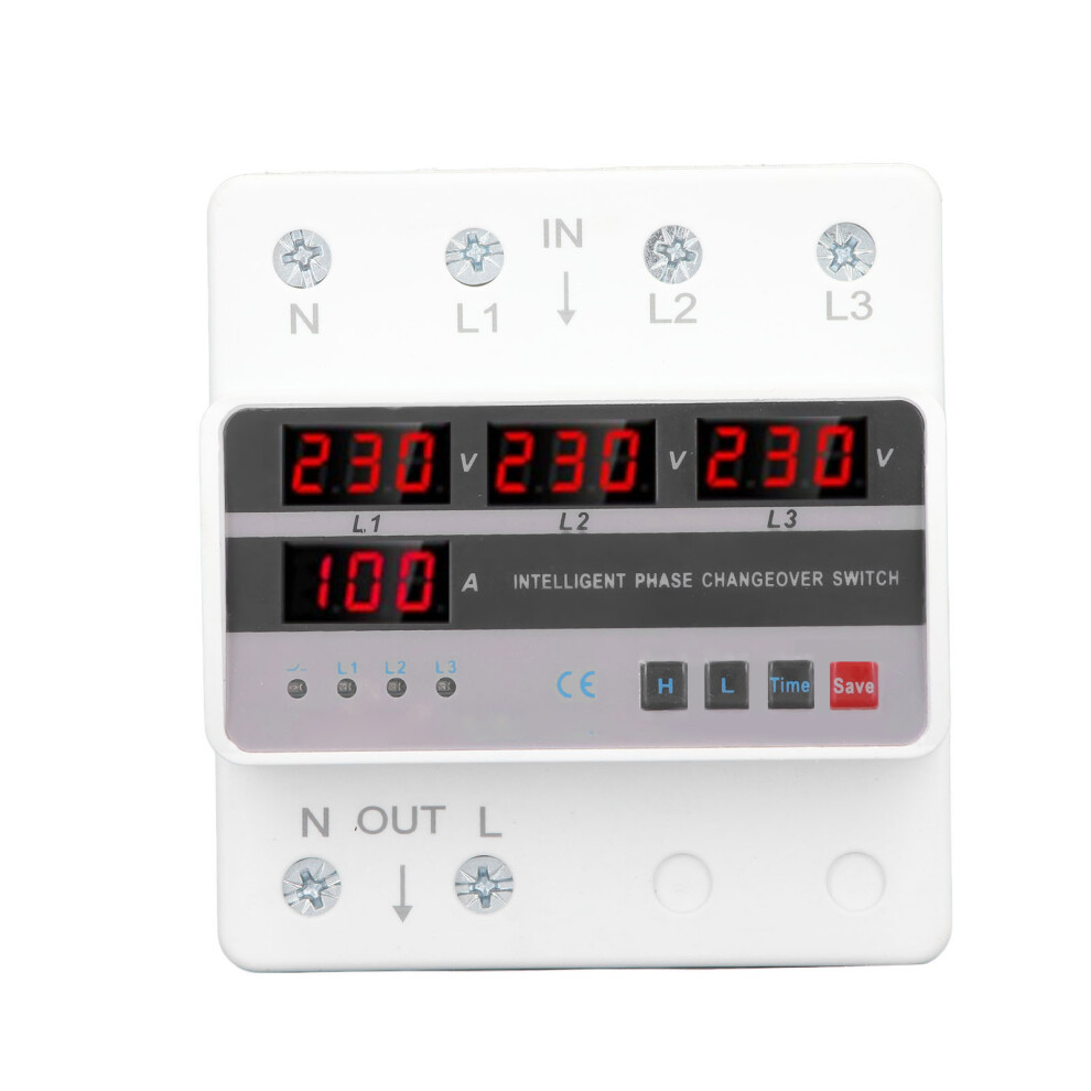 3 Phase Voltage Transfer Switch Din Rail Mounted Ac220v 100A 323163295510