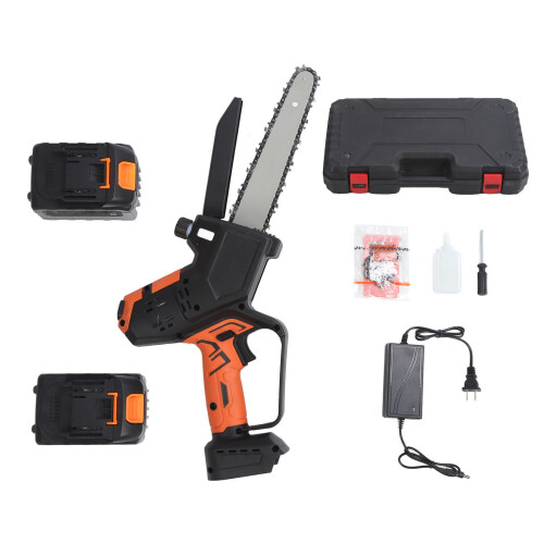 8 Inch Battery Powered Cordless Chainsaw for Garden Pruning