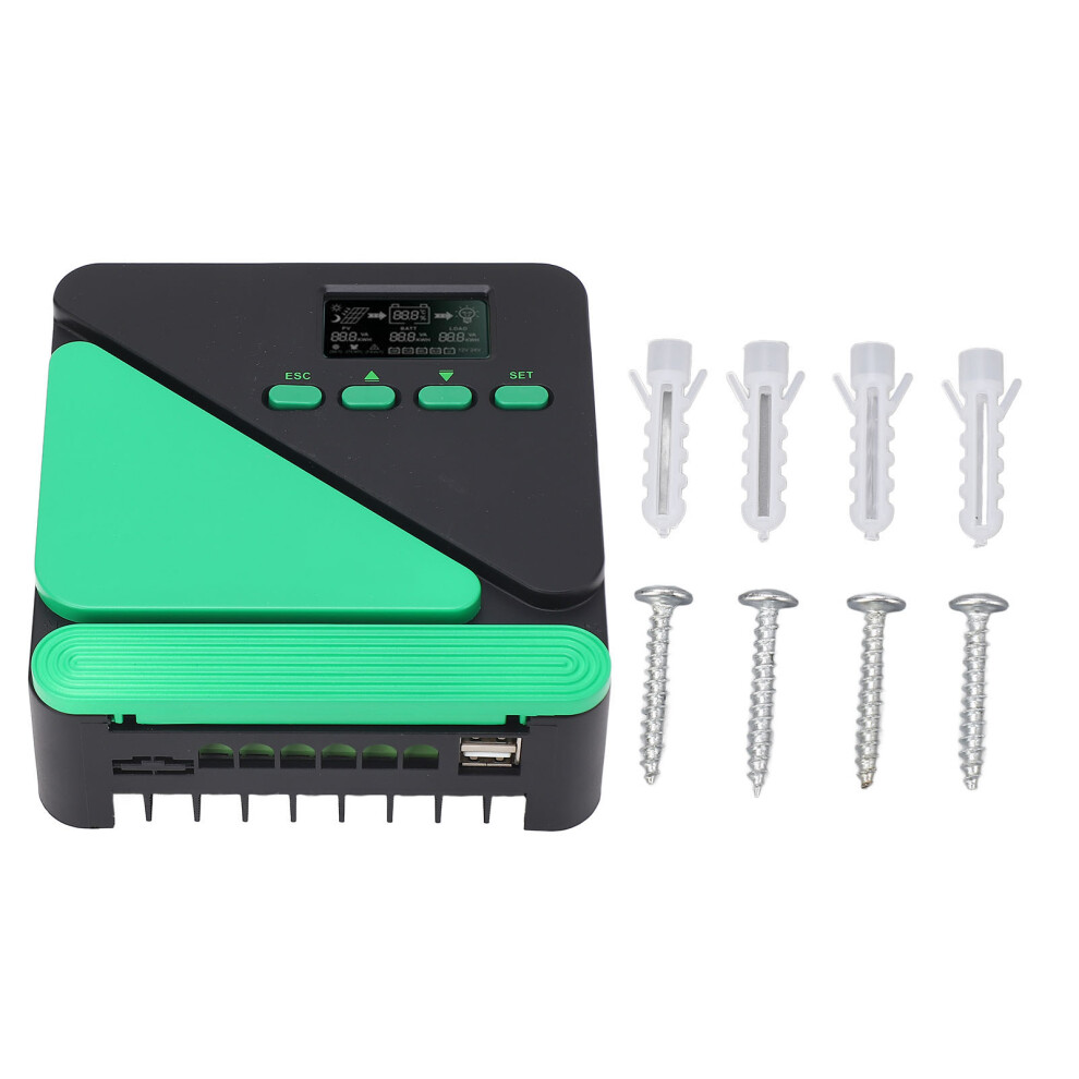 (10A) Mppt Solar Charge Controller 12V 24V 20A Lcd Agm Gel Sel Flooded 323163296012
