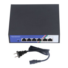 (US Plug) 6-Port PoE-Switch 1.2Gbps Metall EU-Stecker