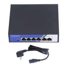 (EU Plug) 6-Port PoE-Switch 1.2Gbps Metall EU-Stecker