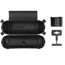 (Black) Outdoor Verlängerungskabel-Schutzabdeckung ABS Dual Green