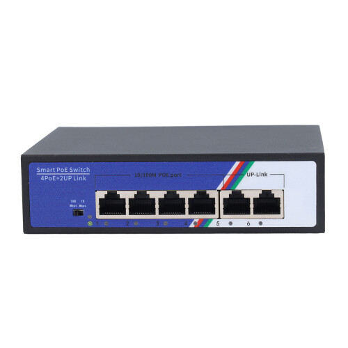 (US Plug) 6-Port PoE-Switch 1.2Gbps Metall EU-Stecker 2