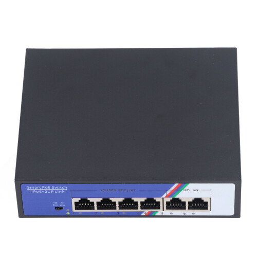 (EU Plug) 6-Port PoE-Switch 1.2Gbps Metall EU-Stecker 1