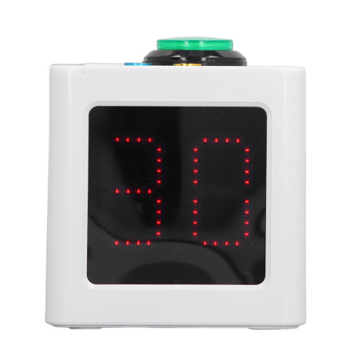 (UK Plug) Rechargeable Poker Shot Clock 1.4in Cube Timer White 100-240V UK 1