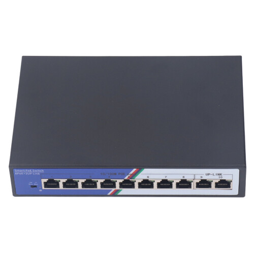 (US Plug) 10 Port Gigabit POE Switch 2Gbps Ethernet Unmanaged US-Stecker 2