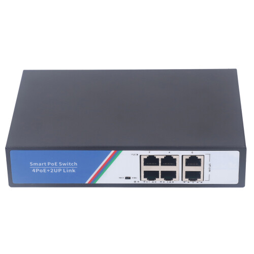 (EU Plug) 6 Port Ethernet Switch 12Gbps 100-240V US Plug 1