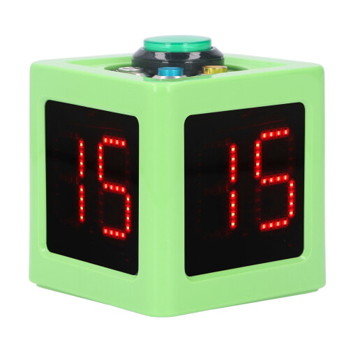 (UK Plug) Würfel-Timer 1,4 Zoll LED 4-seitig Countdown Stoppuhr US-Stecker 2
