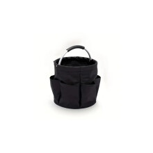 Portable Folding Storage Basket, Black, Garden Tool Organiser, Outdoor Travel Tote, 27 cm Height, 28 cm Width
