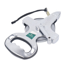 50m Open Reel Tape Measure Portable Steel Box Industrial Tape