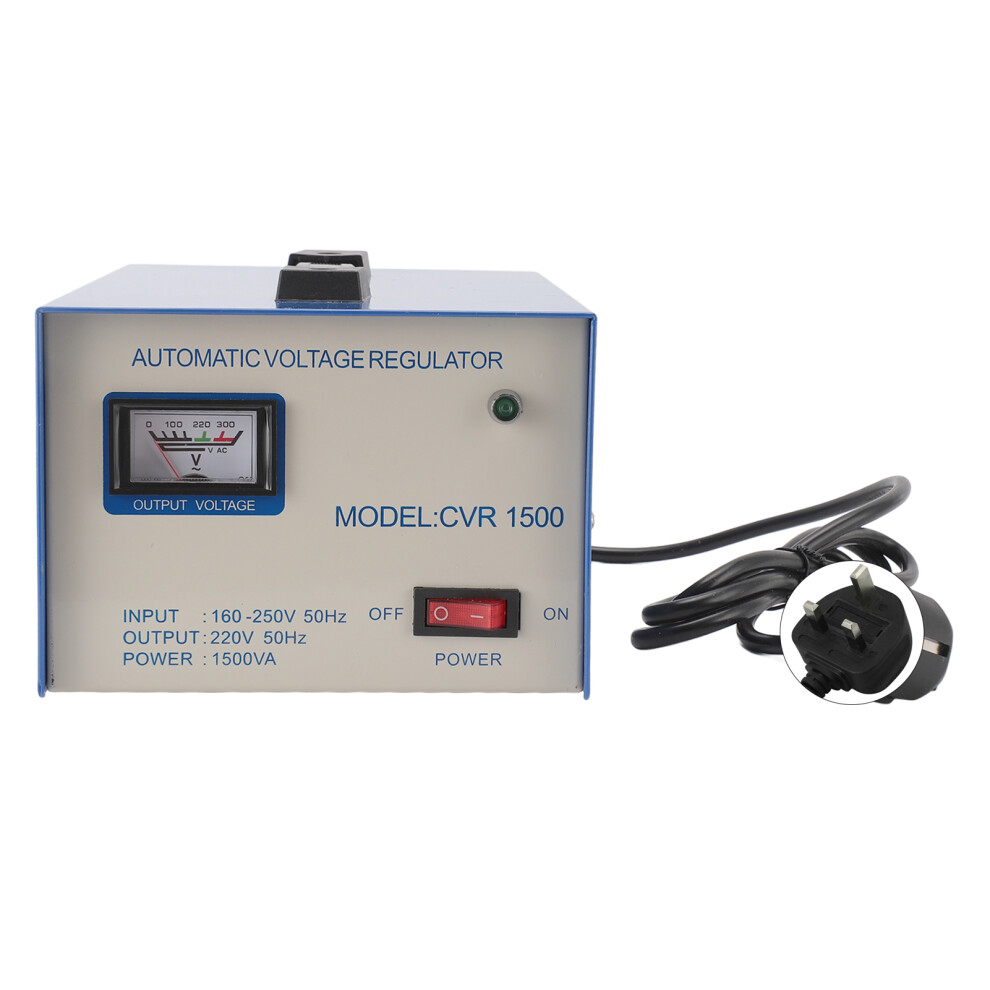 (Uk Plug) Single Phase Voltage Regulator 1500W Auto Step Up Down Transformer 323163297644