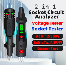 2in1 Socket Tester 12-300V AC Voltage Battery Polarity