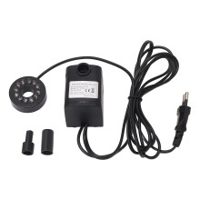 (EU Plug 220‑240V) Tauchpumpe 8W 600L/min IP68 leise LED für Teich/Aquarium US 110V