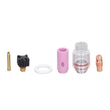 6x TIG-Zubehör 2,4mm Düse & Glasbecher für WP9 20