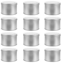 12 Stuks Tinplate Opbergdozen Met Doorzichtig Ronde