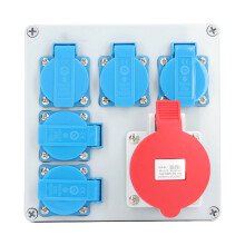IP44 wasserdichte Verteilerdose, 5x EU-Steckdosen, 220-380V