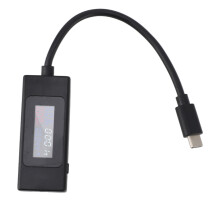 (Black) USB-C Tester LCD-Farbbildschirm Spannung Strom