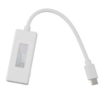 (White) USB-C Tester LCD-Farbbildschirm Spannung Strom