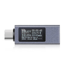 Typ-C-Ladegerät-Tester PD Voltmeter 4-30V 0-12A Schnellladetest