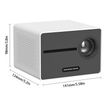 Mini Projector Wireless 170in Mirroring Keystone Correction Speaker