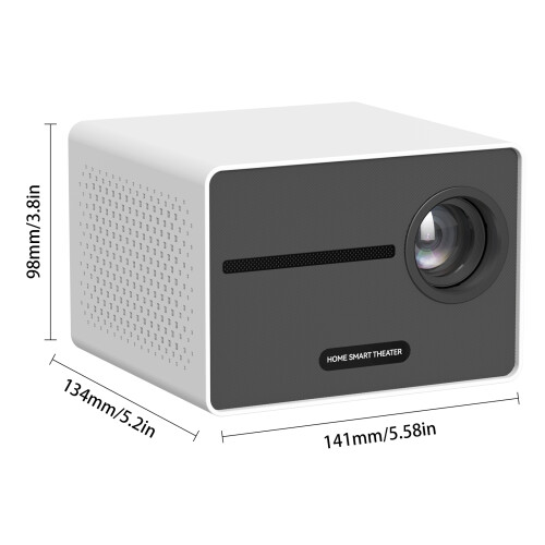 Mini Projector Wireless 170in Mirroring Keystone Correction Speaker