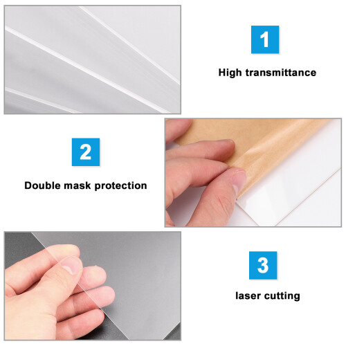 20 Folhas De Acrílico Transparente Para Artesanato E Quadros