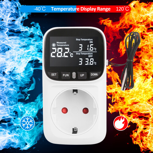 230V 16A Smart Thermostat Socket Digital Fish Tank Temp Control 1