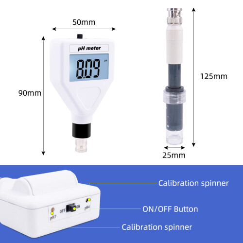 PH-98218 Skin PH Meter LCD Digital Acidity Meter 0.00~14.00 Waterproof