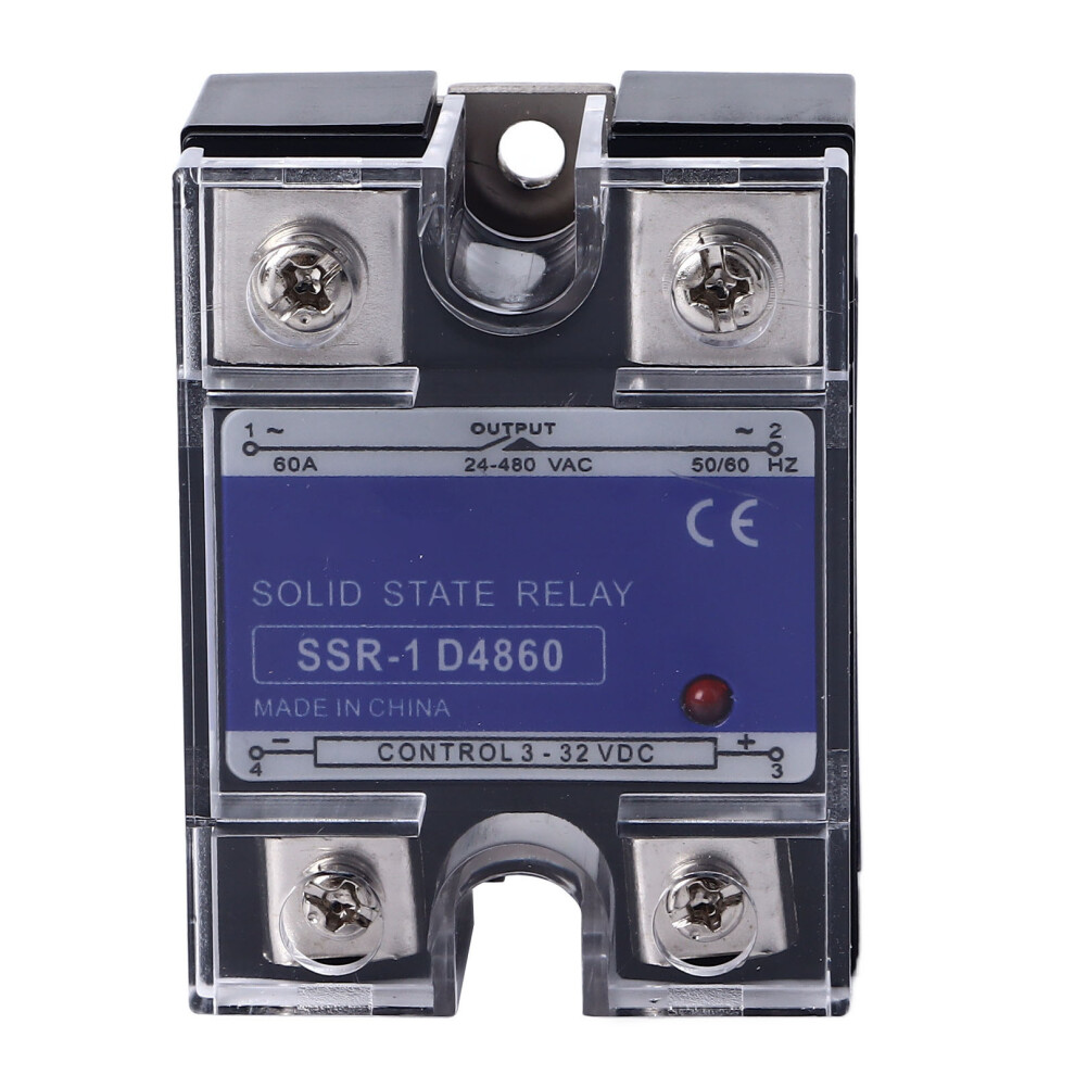 (60A) Single Phase Ssr Dc-Ac Solid State Relay 3-32Vdc 24-480Vac 80A 323163301839