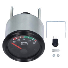 Spannungsmesser 52mm Aluminium LED 24V 18-32V