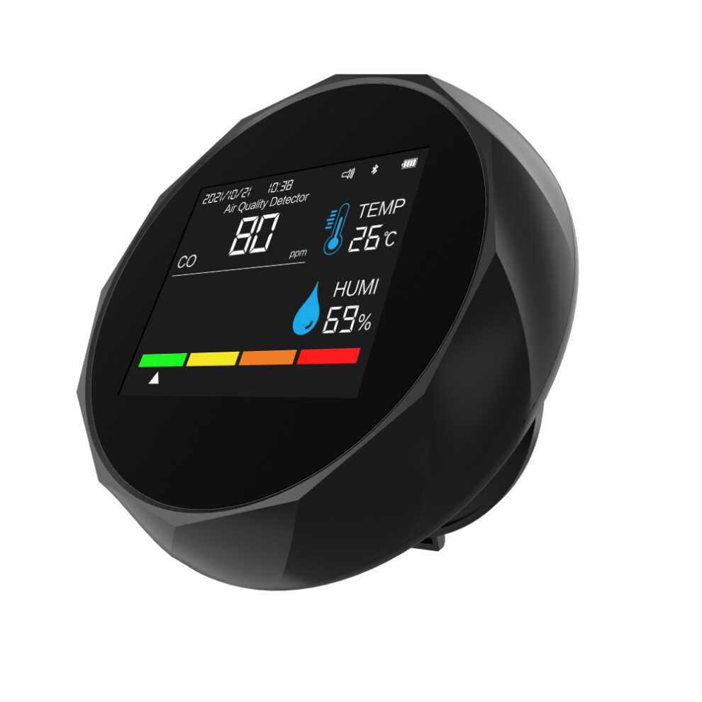 6-In-1 Co Detector Led Co2 Tvoc Hcho Temp Humidity Monitor 60 Days 323163301907